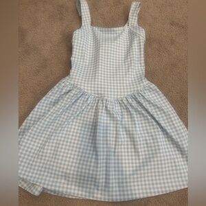 Abercrombie Kids Light Blue Checkered Dress